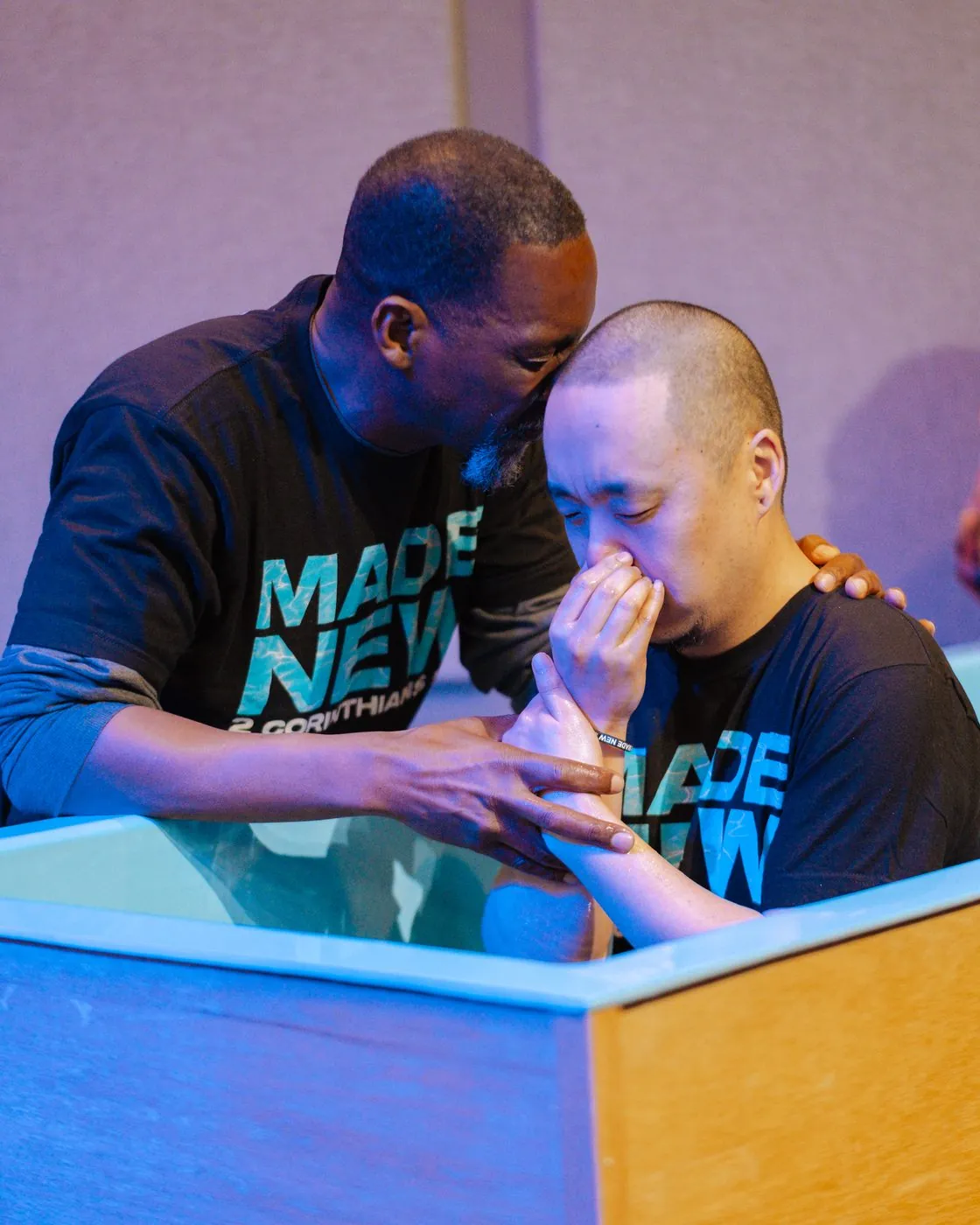 A baptism at Mountain West Church
