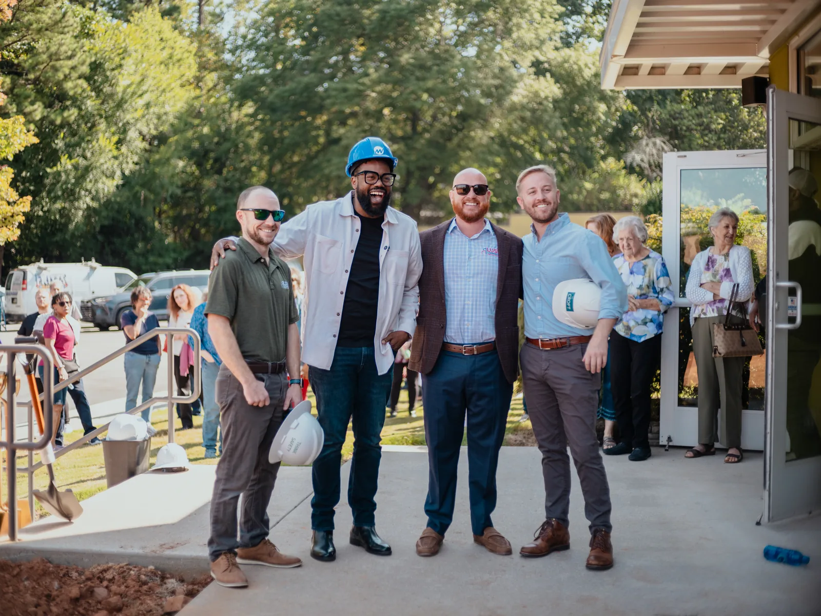 MW Hope Center leaders and community members at a groundbreaking event