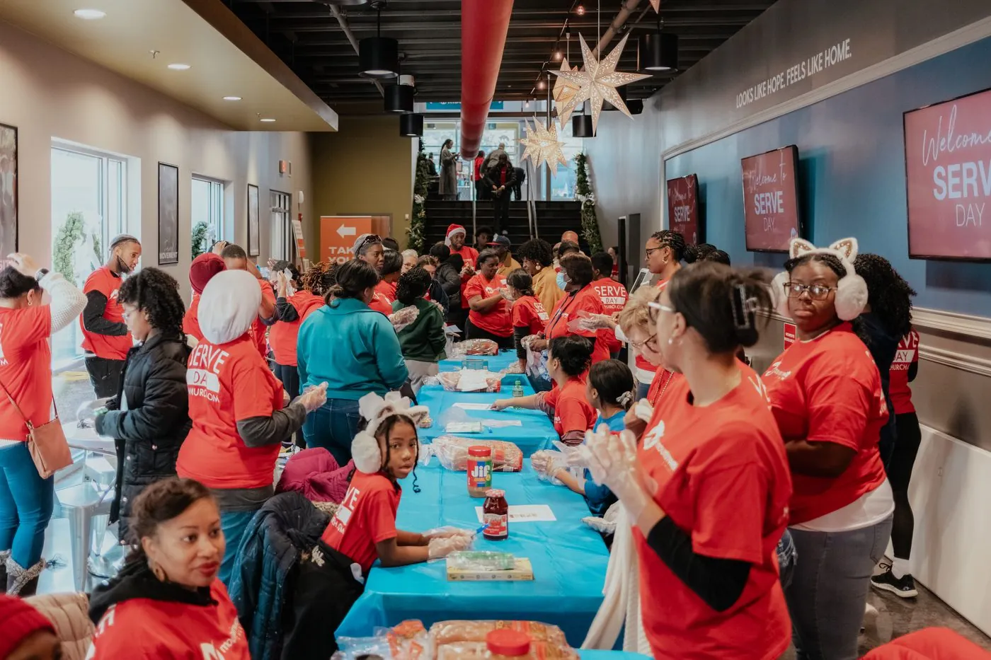 Community members at an MW Hope Center outreach event